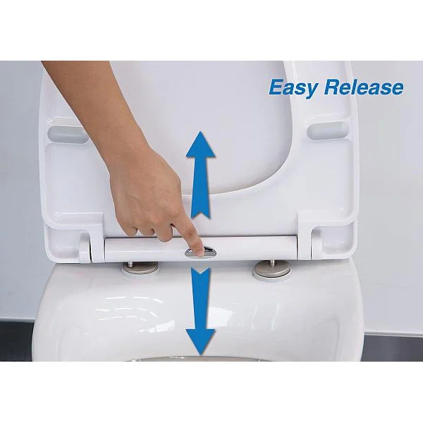 Euroshowers - ONE Seat Universal Soft Close Toilet Seat - White 3 Euroshowers - ONE Seat Universal Soft Close Toilet Seat - White - Image 3