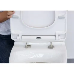 Euroshowers - ONE Seat Universal Soft Close Toilet Seat - White 7 Euroshowers - ONE Seat Universal Soft Close Toilet Seat - White -Bathroom Products Shop euroshowersopaloneseatuniversalsoftclosetoiletseatwhite83311d2