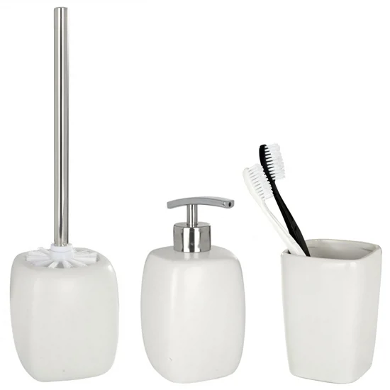 Wenko Faro Ceramic Bathroom Accessories Set - White 1 Wenko Faro Ceramic Bathroom Accessories Set - White
