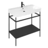 Britton Shoreditch Frame 1000mm Basin & Black Wash Stand