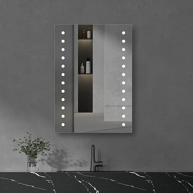 Brooklyn Dot 500 X 700mm Battery Operated Illuminated LED Mirror 2 Brooklyn Dot 500 X 700mm Battery Operated Illuminated LED Mirror - Image 2