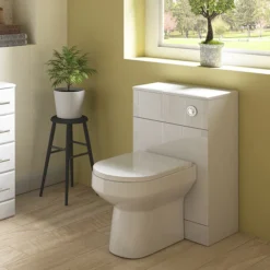 Harmony Gloss White BTW WC Unit With Cistern + Soft Close Seat W500 X D200mm -Bathroom Products Shop harbtwsc nd2