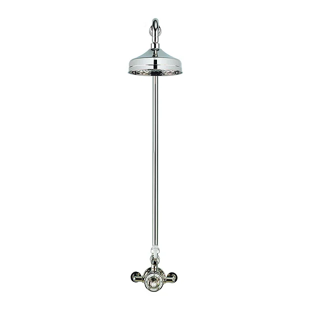 Crosswater - Belgravia Thermostatic Shower Valve With Fixed Head - Nickel 3 Crosswater - Belgravia Thermostatic Shower Valve With Fixed Head - Nickel - Image 3