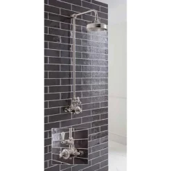 Crosswater - Belgravia Thermostatic Shower Valve With Fixed Head - Nickel 9 Crosswater - Belgravia Thermostatic Shower Valve With Fixed Head - Nickel -Bathroom Products Shop hg showern d2