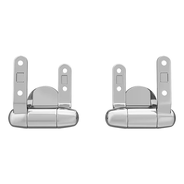 Toreno Wooden Toilet Seat Hinge Pack Chrome 2 Toreno Wooden Toilet Seat Hinge Pack Chrome - Image 2