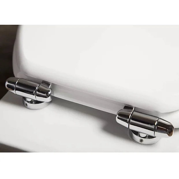 Toreno Wooden Toilet Seat Hinge Pack Chrome 1 Toreno Wooden Toilet Seat Hinge Pack Chrome