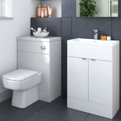 Hudson Reed 600x355mm Gloss White Full Depth WC Unit -Bathroom Products Shop hudsonreed600x355mmglosswhitefulldepthwcunitd1