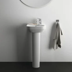Ideal Standard I.Life A 350mm 1TH Handrinse Basin + Full Pedestal -Bathroom Products Shop isila35fp d4
