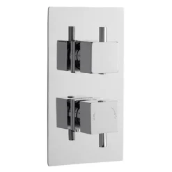 Nuie - Minimalist Square Twin Concealed Thermostatic Valve With Diverter