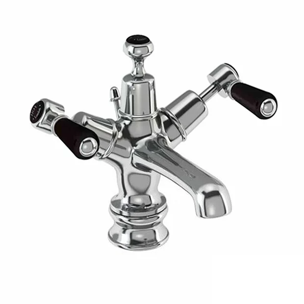 Burlington Kensington Regent Black Basin Mixer With Pop-up Waste 1 Burlington Kensington Regent Black Basin Mixer With Pop-up Waste