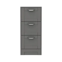 Keswick Grey 350mm Traditional 3 Drawer Storage Unit -Bathroom Products Shop kesgry3d d3
