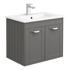 Keswick Grey Wall Hung 2-Door Vanity Unit + Toilet Package 8 Keswick Grey Wall Hung 2-Door Vanity Unit + Toilet Package -Bathroom Products Shop kesgrypk3 d1