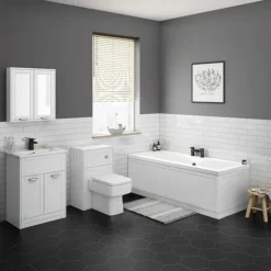 Keswick White 500mm Traditional Toilet Unit With Concealed Cistern -Bathroom Products Shop keswhtwc detail3