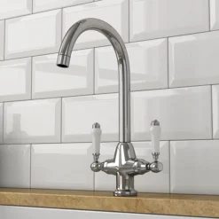 Dual-Lever Traditional Kitchen Tap
