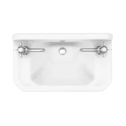 Keswick Traditional 515mm Cloakroom Basin 2TH & Chrome Wash Stand -Bathroom Products Shop ktcb2thw d5