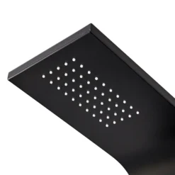 Milan Shower Tower Panel - Matt Black (Thermostatic) -Bathroom Products Shop mb3bsp d2