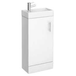 Milan Minimalist Compact Floor Standing Vanity Unit + Knedlington Close Coupled Toilet -Bathroom Products Shop mcfsvkcct n d1