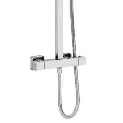 Milan Modern Square Thermostatic Shower (300 X 300mm Head - Chrome) -Bathroom Products Shop mil03h d2