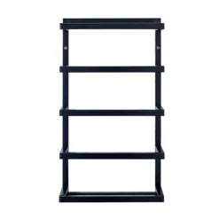 Milan 5 Tier Towel Rack - Matt Black -Bathroom Products Shop mil5trbd1