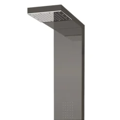 Milan Shower Tower Panel - Dark Chrome (Thermostatic) -Bathroom Products Shop milanshowertowerpaneldarkchromed2