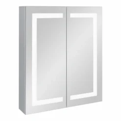 Toreno 600x700mm LED Illuminated 2-Door Mirror Cabinet Incl. Motion Sensor -Bathroom Products Shop mir014 nd1