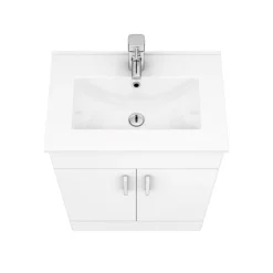 Toreno 1100mm Gloss White Vanity Unit Bathroom Suite - Depth 400/200mm -Bathroom Products Shop mod1100pan d6