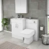 Toreno 500mm BTW Toilet Unit Inc. Cistern + Square Pan (Depth 200mm)