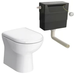 Toreno 500mm BTW Toilet Unit Incl. Cistern + Round Pan (Depth 200mm) -Bathroom Products Shop modbtwwc d2