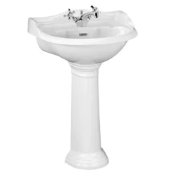 Monaco 600mm 1 Tap Hole Basin + Full Pedestal