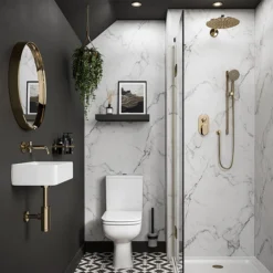 Multipanel Linda Barker Calacatta Marble Bathroom Wall Panel