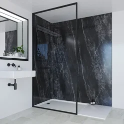 Multipanel Linda Barker Jet Noir Bathroom Wall Panel