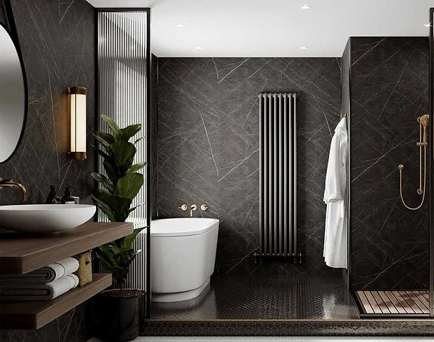 Multipanel Linda Barker Nero Grafite Bathroom Wall Panel 2 Multipanel Linda Barker Nero Grafite Bathroom Wall Panel - Image 2