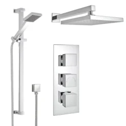 Milan Concealed Shower Valve With Slide Rail Kit + Wall Mounted Fixed Head -Bathroom Products Shop mshwpk d1