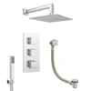 Milan Shower Package (Rainfall Wall Mounted Head, Handset + Freeflow Bath Filler)