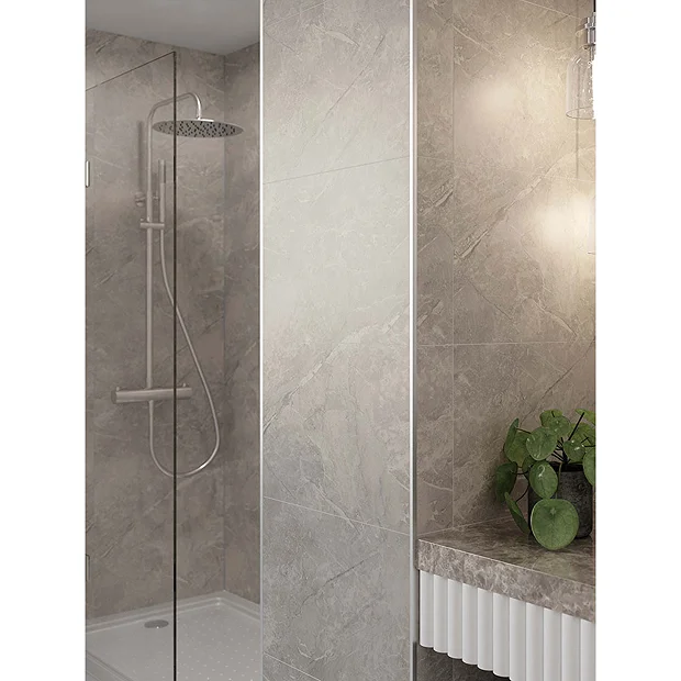 Multipanel Tile Effect Valmasino Marble H2400 X W598mm Bathroom Wall Panel - Hydrolock Tongue And Groove 1 Multipanel Tile Effect Valmasino Marble H2400 X W598mm Bathroom Wall Panel - Hydrolock Tongue And Groove