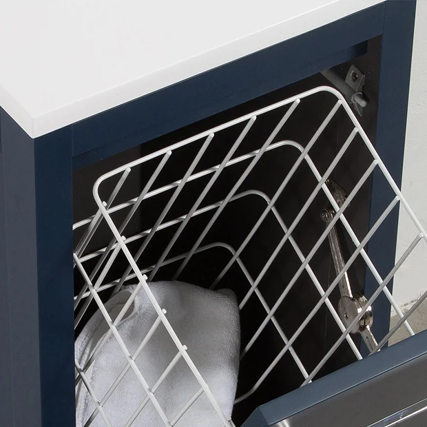 Montrose Indigo Blue Laundry Unit With Chrome Handle 4 Montrose Indigo Blue Laundry Unit With Chrome Handle - Image 4