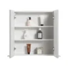 Montrose 600mm Dove Grey Mirrored Cabinet With Brushed Brass Handles
