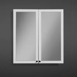 Montrose 600mm White Mirrored Cabinet With Matt Black Handles 5 Montrose 600mm White Mirrored Cabinet With Matt Black Handles -Bathroom Products Shop mtmrmwmb d2