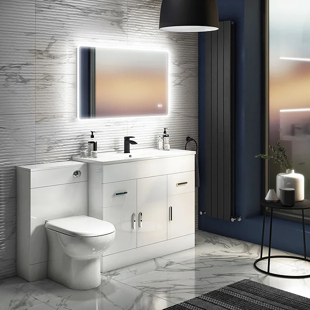 Toreno Vanity Sink With Cabinet - 1000mm Modern High Gloss White 5 Toreno Vanity Sink With Cabinet - 1000mm Modern High Gloss White - Image 5