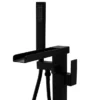 Monza Matt Black Waterfall Floor Mounted Freestanding Bath Shower Mixer