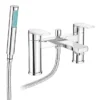 Monza Round Modern Bath Shower Mixer Tap + Shower Kit