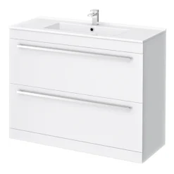 Nova High Gloss White Vanity Bathroom Suite - W1500 X D400/200mm -Bathroom Products Shop novahighglosswhitevanitybathroomsuitew1500d1