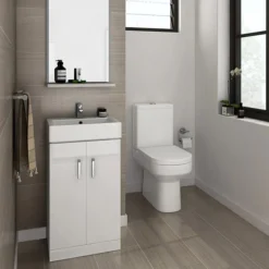 Nova Small Cloakroom Suite - Gloss White