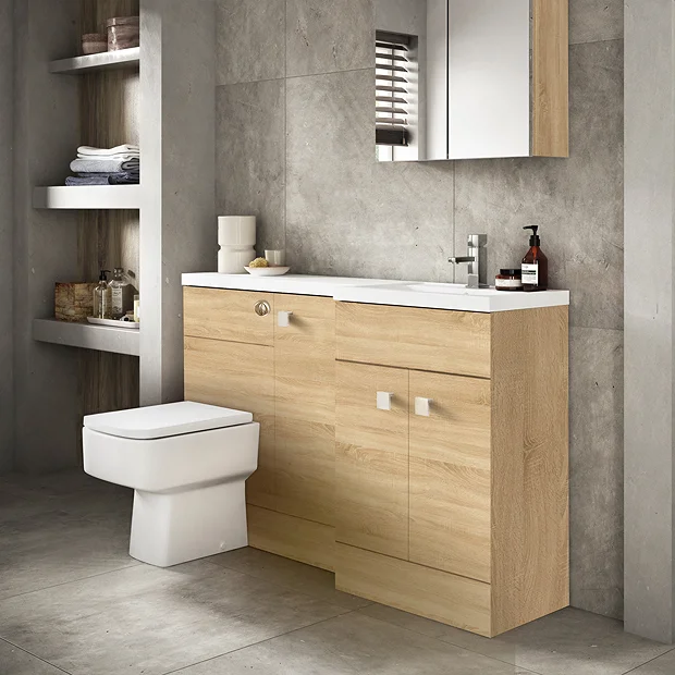 Hudson Reed 500x355mm Natural Oak Full Depth Vanity Unit 1 Hudson Reed 500x355mm Natural Oak Full Depth Vanity Unit