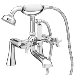 Olympia Art Deco Crosshead Freestanding Bath Shower Mixer Tap -Bathroom Products Shop oly2fs d1