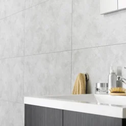 Orion Cloudy White Waterproof Wall Tile Shower Panels - 375 X 650mm -Bathroom Products Shop orwt030 d1