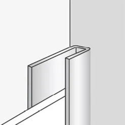 Orion Black End Trim For Wall Tile Panels