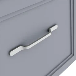 Period Bathroom Co. Wall Hung Vanity - Matt Grey - 500mm 2 Drawer With Chrome Handles