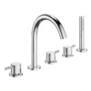 Crosswater MPRO 5 Tap Hole Bath Shower Mixer With Kit - Chrome