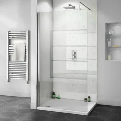 Orion White Arctic Sparkle Shower Wall Panel - 2400 X 1000mm